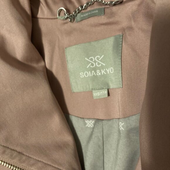 Soia & Kyo - Arabella Water-Repellent Hooded Zipped Trench Coat - Size XXS - Picture 5 of 6